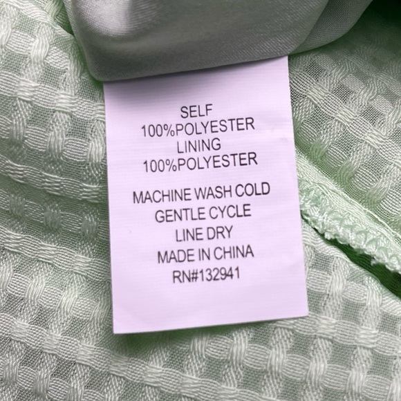 AMANDA UPRICHARD Pierre Dress Size Medium Hypermint Green Short Sleeve Button Up - Picture 5 of 6